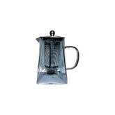 Smoke Black Borosilicate Glass Teapot – Elegant 550ml Heat-Resistant Tea Brewer with Strainer